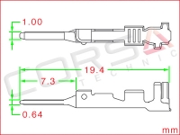 JWPS Pin Contact (22-18 AWG)